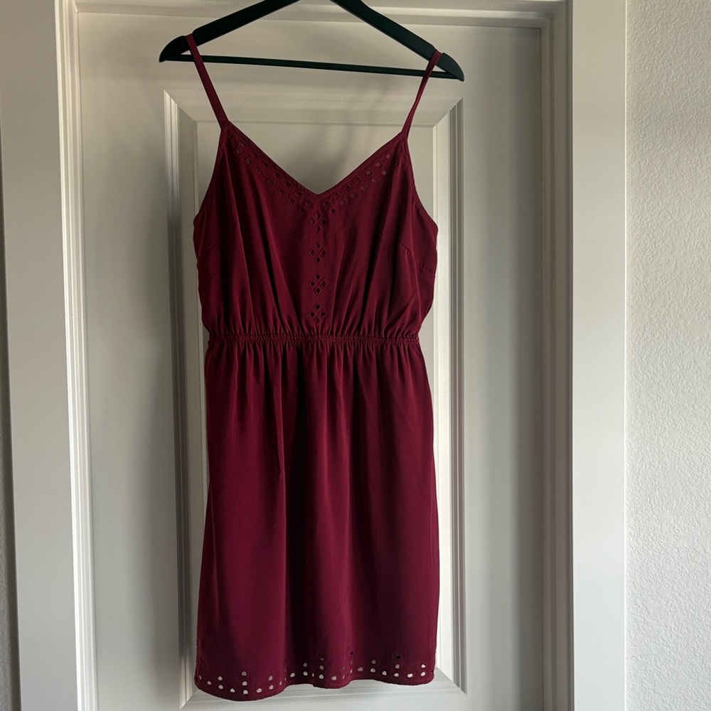 Market & Spruce Burgundy Mini Dress